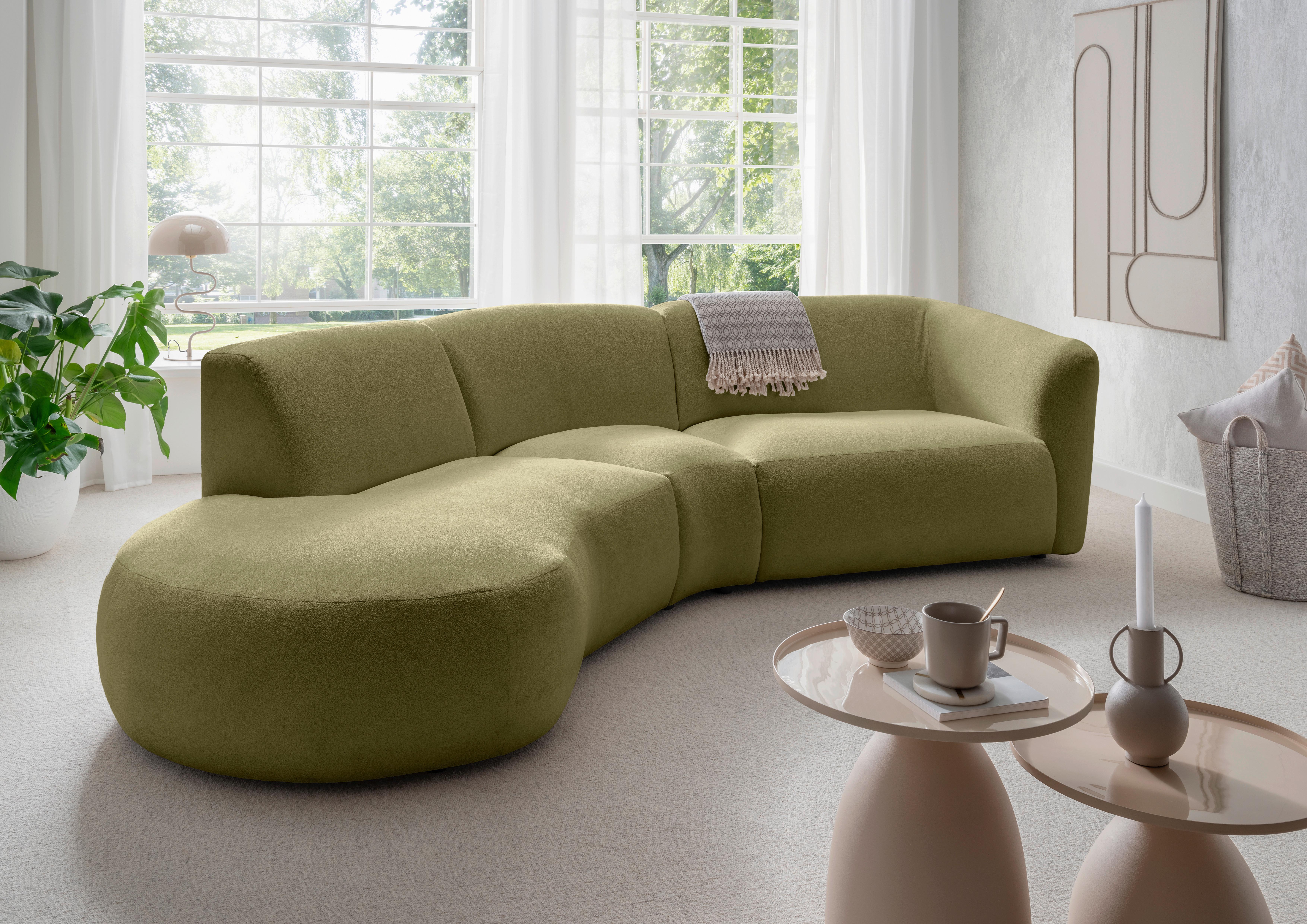 Ecksofa Jesi, Grün S: 182x276 Cm - Schwarz/Grün, MODERN, Textil (182/276cm) - Livetastic