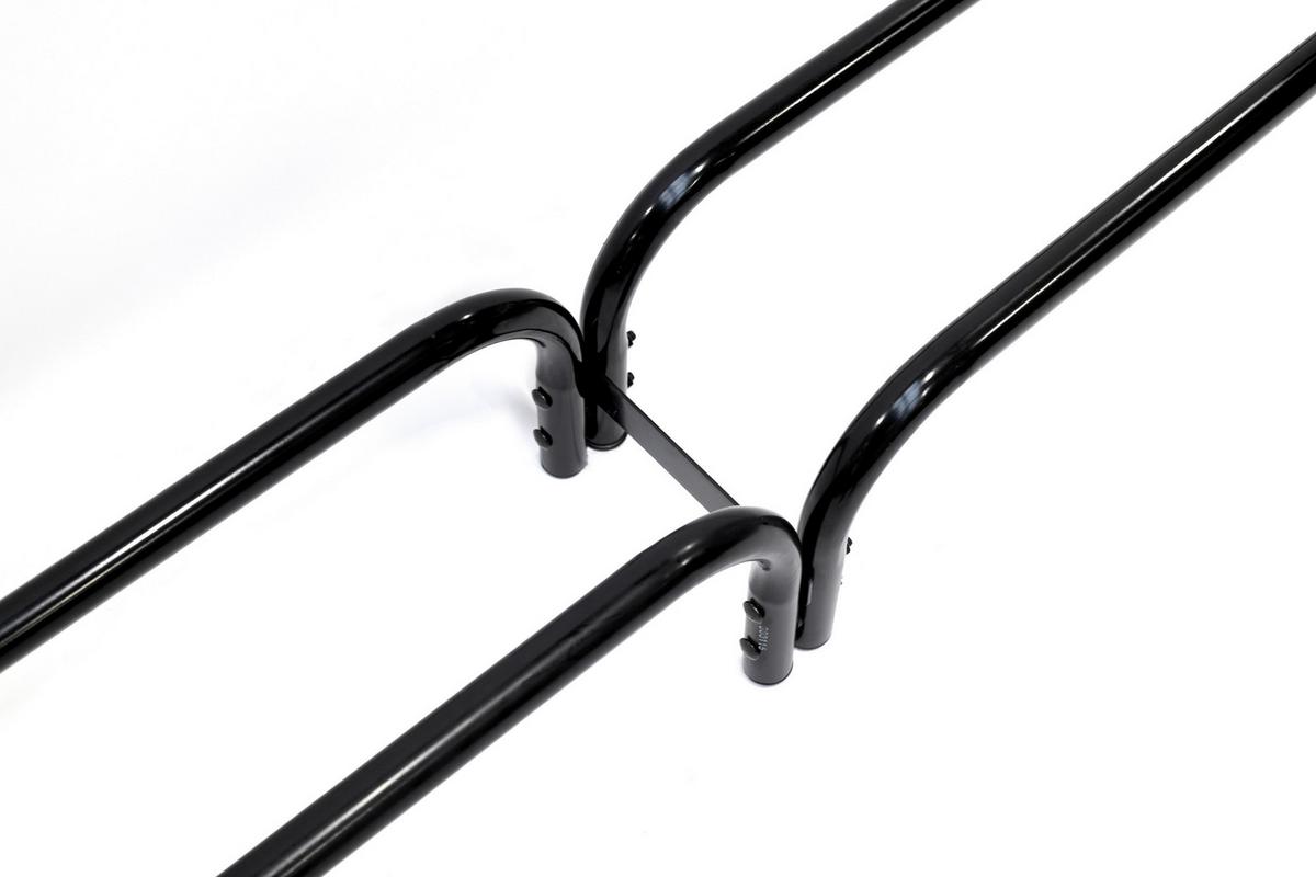 Regál na drevo 244cm - čierna, Basics, kov (25/118/244cm)