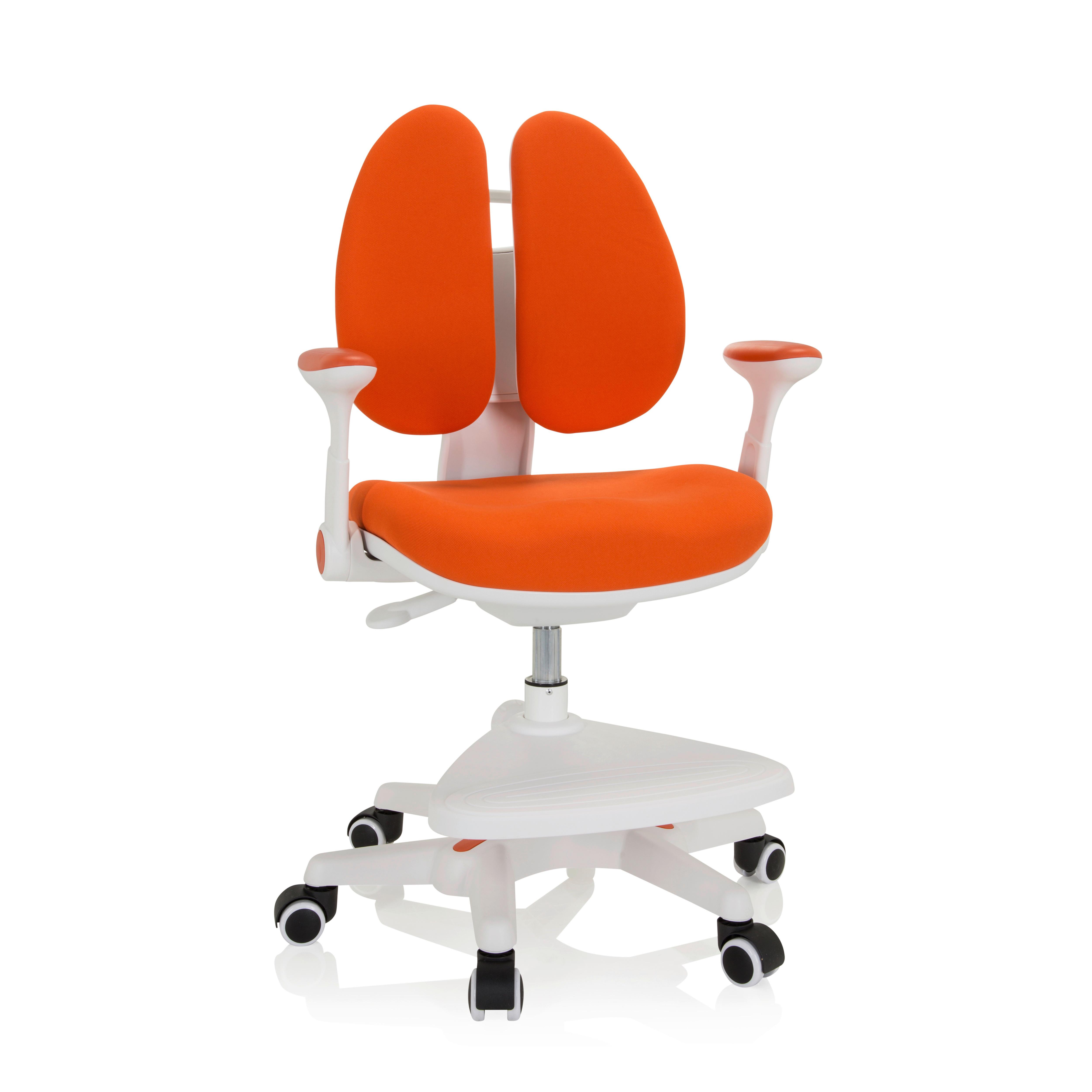 Jugenddrehsuthl Kid Wing Orange/weiß Bis 80 Kg - Orange/Weiß, MODERN, Kunststoff/Textil (56/88/52cm) - MID.YOU