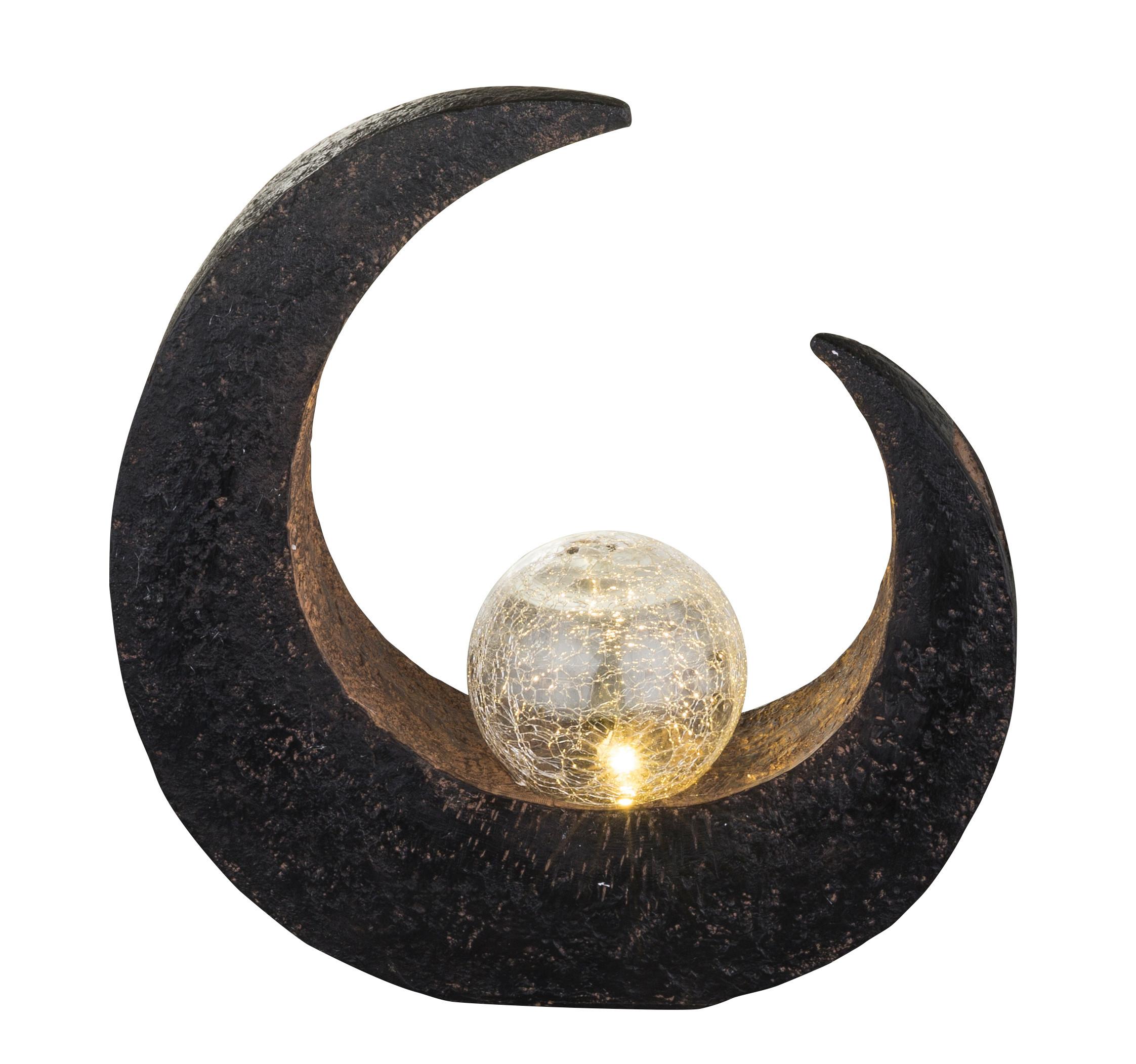 Solarleuchte 33469 - Klar/Schwarz, Design, Glas/Kunststoff (29,4/9/30,5cm) - Globo