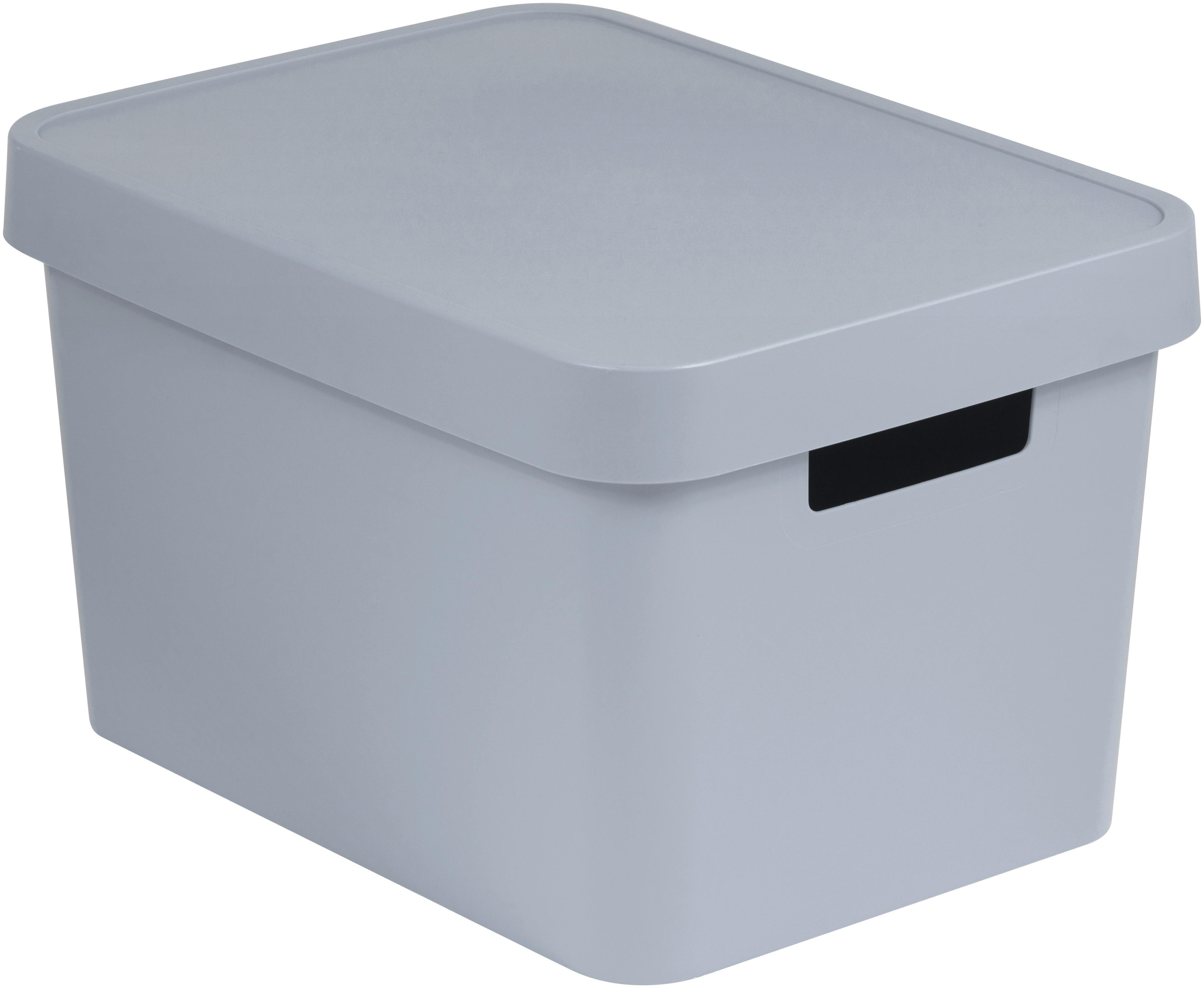 Úložný Box Infinity Light Grey - Moderný, plast (36,3/22,2/27cm)