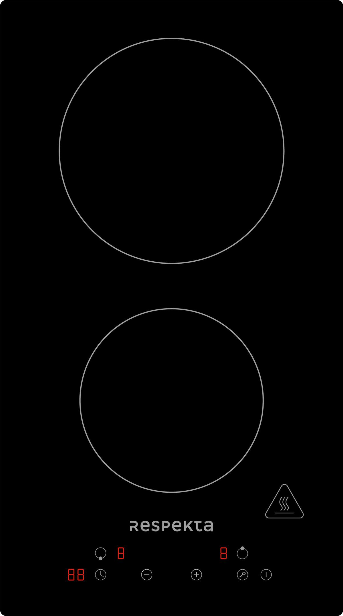 Kochfeld Respekta Bennet - Schwarz, Trend, Glas (29/5/52cm) - Respekta