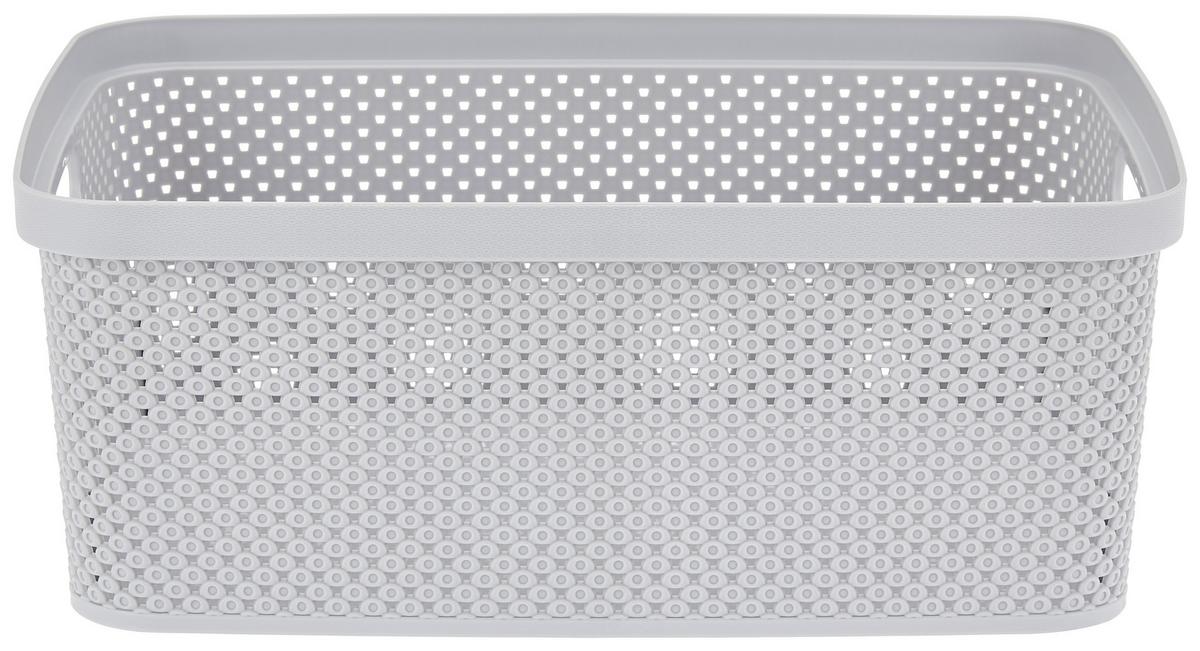 Aufbewahrungskorb Diamond 38,5x15 Cm Kunststoff Hellgrau - Grau, Basics, Kunststoff (38,5/27,5/15cm) - Luca Bessoni