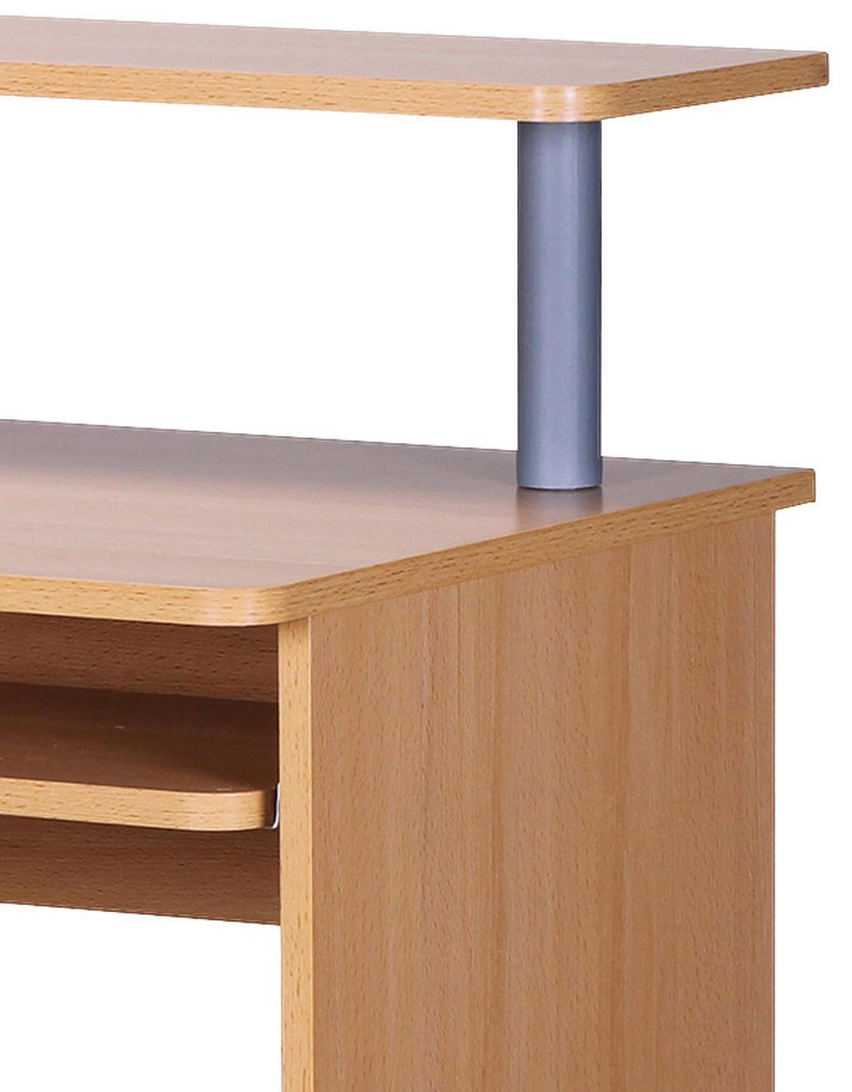 Computertisch Mit Ablagefächer B 94cm H 90cm, Buchedekor - Buchefarben, KONVENTIONELL, Holzwerkstoff (48/94/90cm) - MID.YOU
