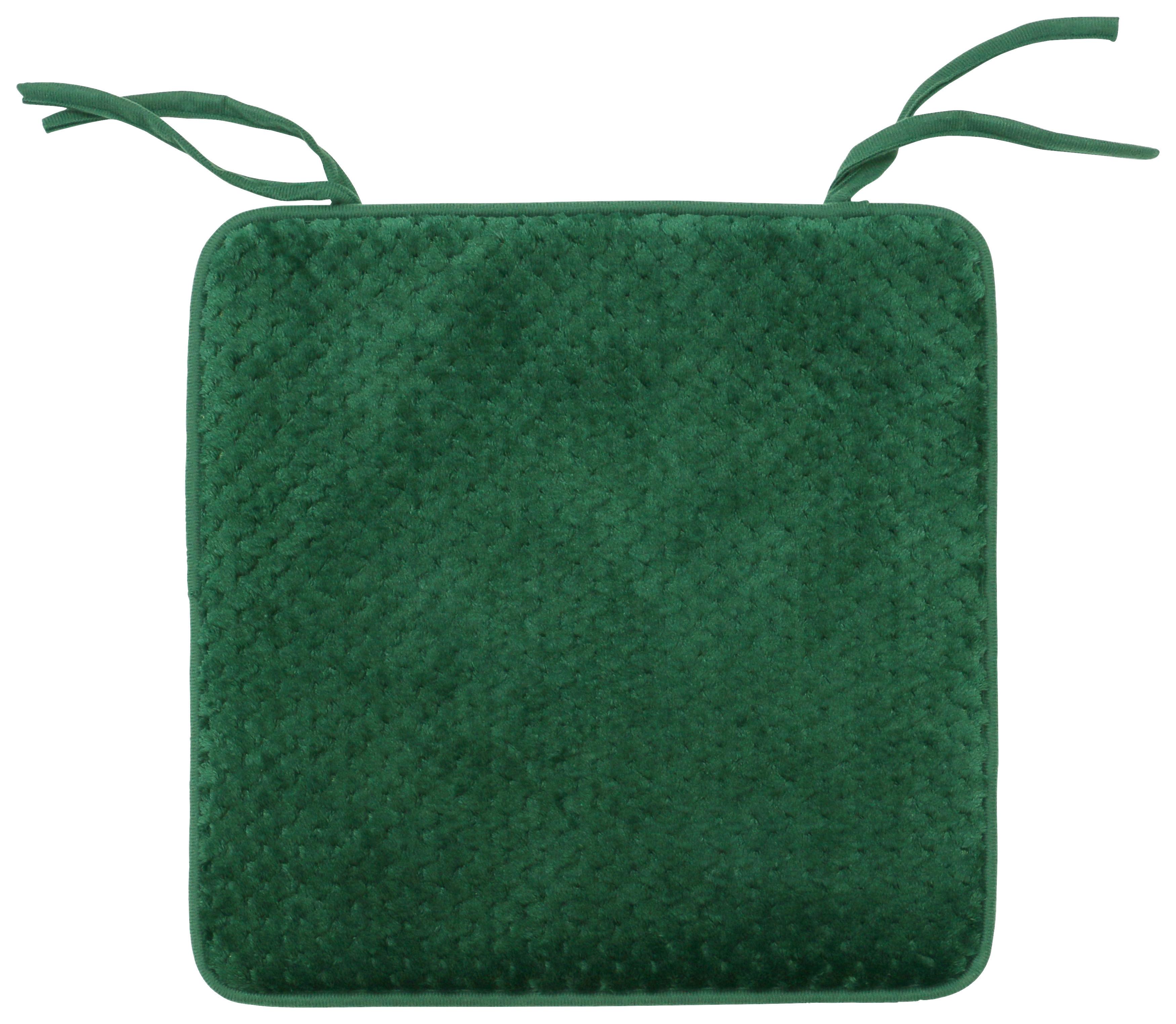 Sitzkissen Anita Dunkelgrün 40x40 cm Polyester - Dunkelgrün, MODERN, Textil (40/40/1,2cm) - Luca Bessoni