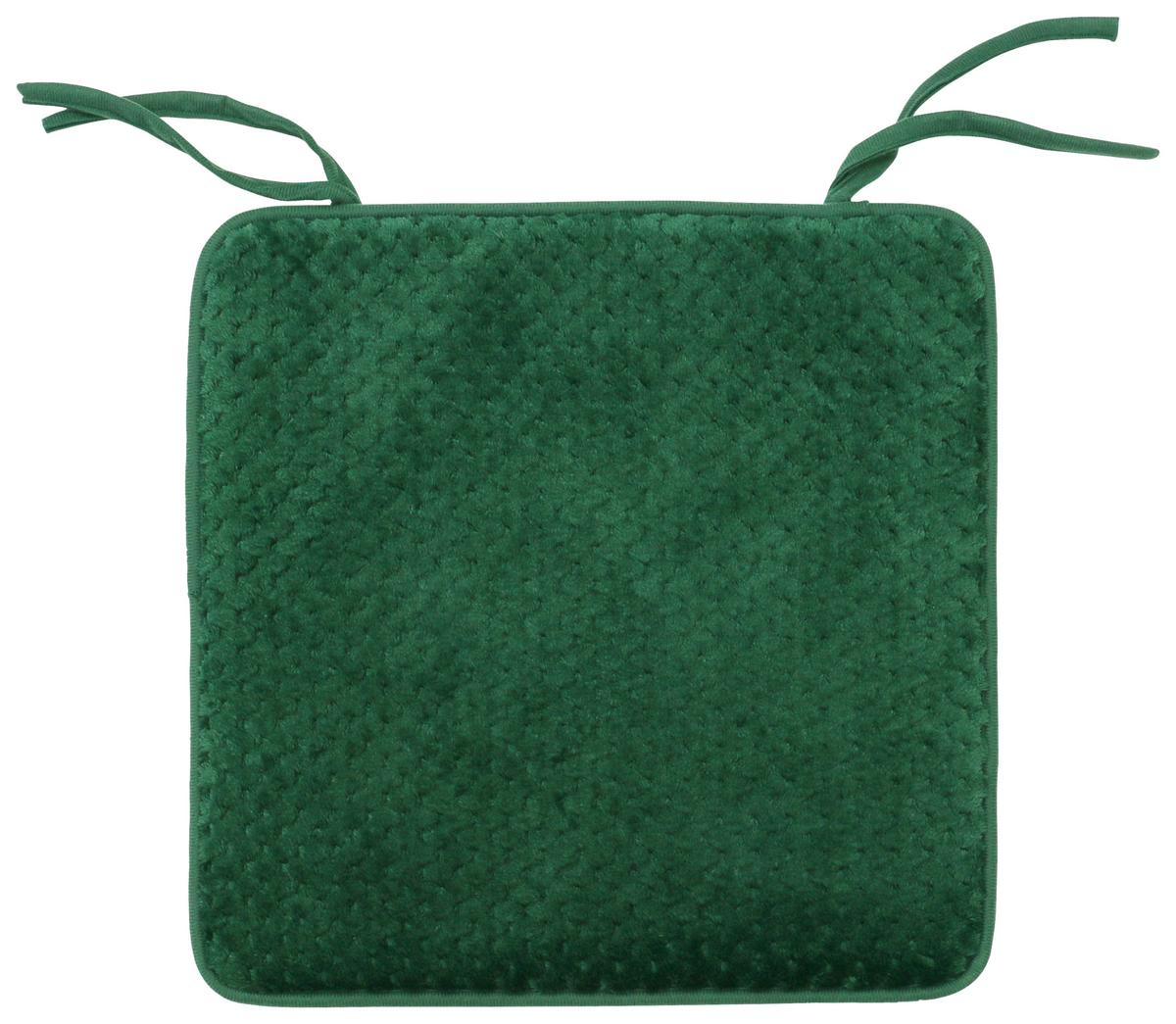 Sitzkissen Anita Dunkelgrün 40x40 Cm Polyester - Dunkelgrün, MODERN, Textil (40/40/1,2cm) - Luca Bessoni
