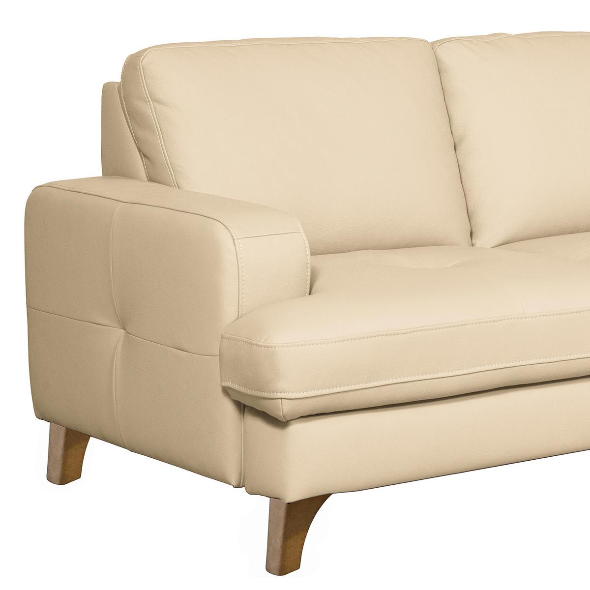 Ecksofa Fargo Beige B: 234x190 Cm - Beige/Buchefarben, Design, Leder/Textil (234/190cm) - Livetastic