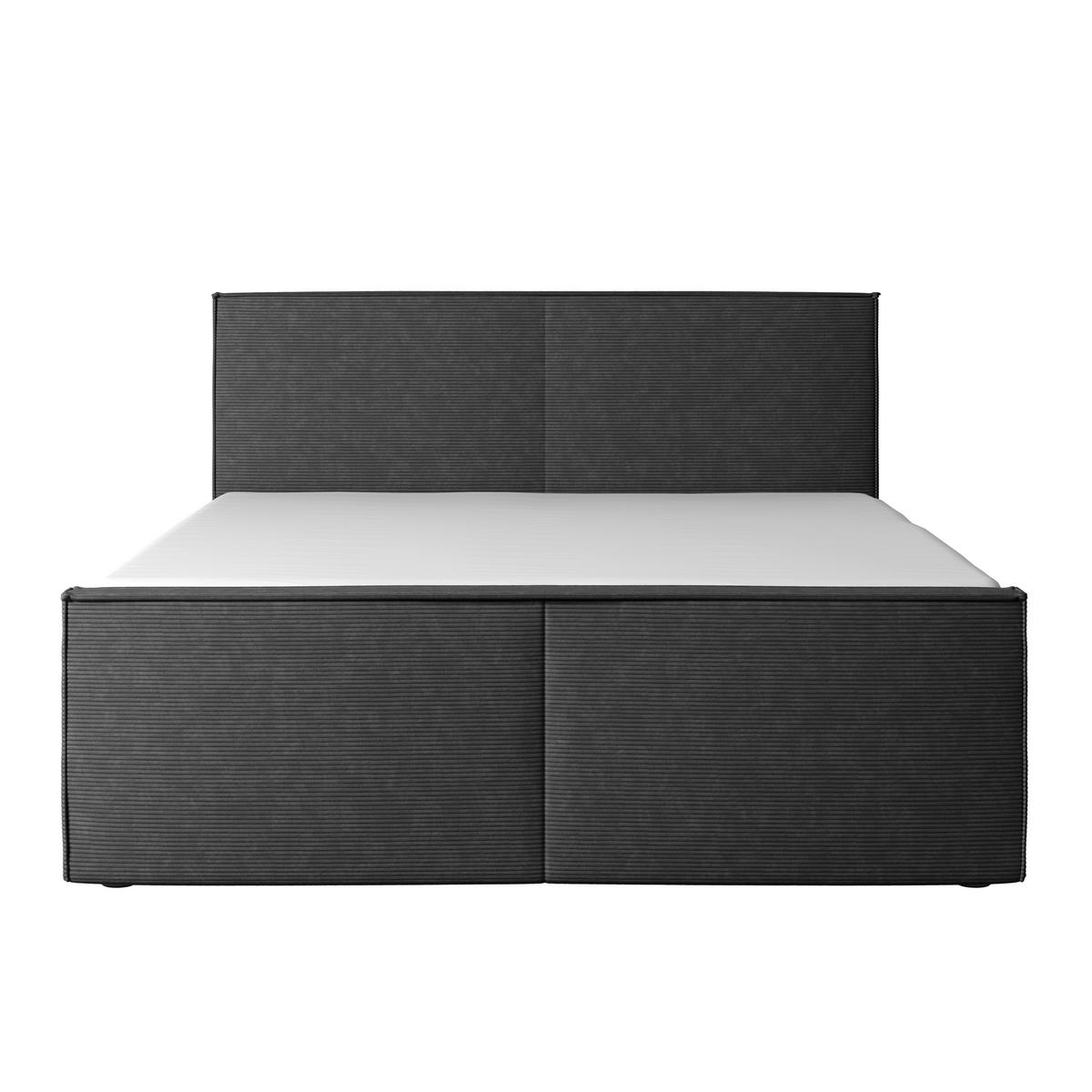 Boxspringbett Mit Bettkasten Algier 180x200 Cm Schwarz - Schwarz, MODERN, Karton/Holz (180/200cm) - MID.YOU