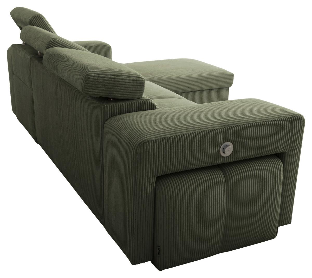 Ecksofa Sirius M olivgrün, 251x165cm - Olivgrün, KONVENTIONELL, Holz/Holzwerkstoff (251/165cm)