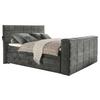 Boxspringbett mit Topper & Bettkasten 180x200 cm Denver - Grau, KONVENTIONELL, Textil (180/200cm) - Carryhome