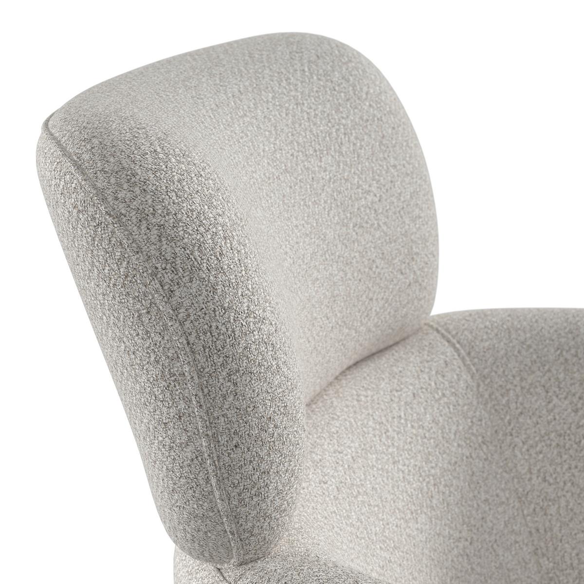 STOLIČKA S PODRÚČKAMI LIORA - čierna/krémová, Modern, kov/textil (58/84/61cm) - Bessagi Home