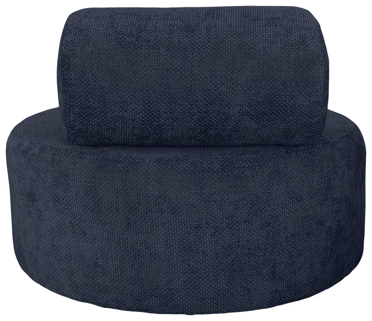 Relaxsessel Moss Dunkelblau B: 88 Cm - Schwarz/Dunkelblau, Basics, Textil (88/70/88cm) - Livetastic