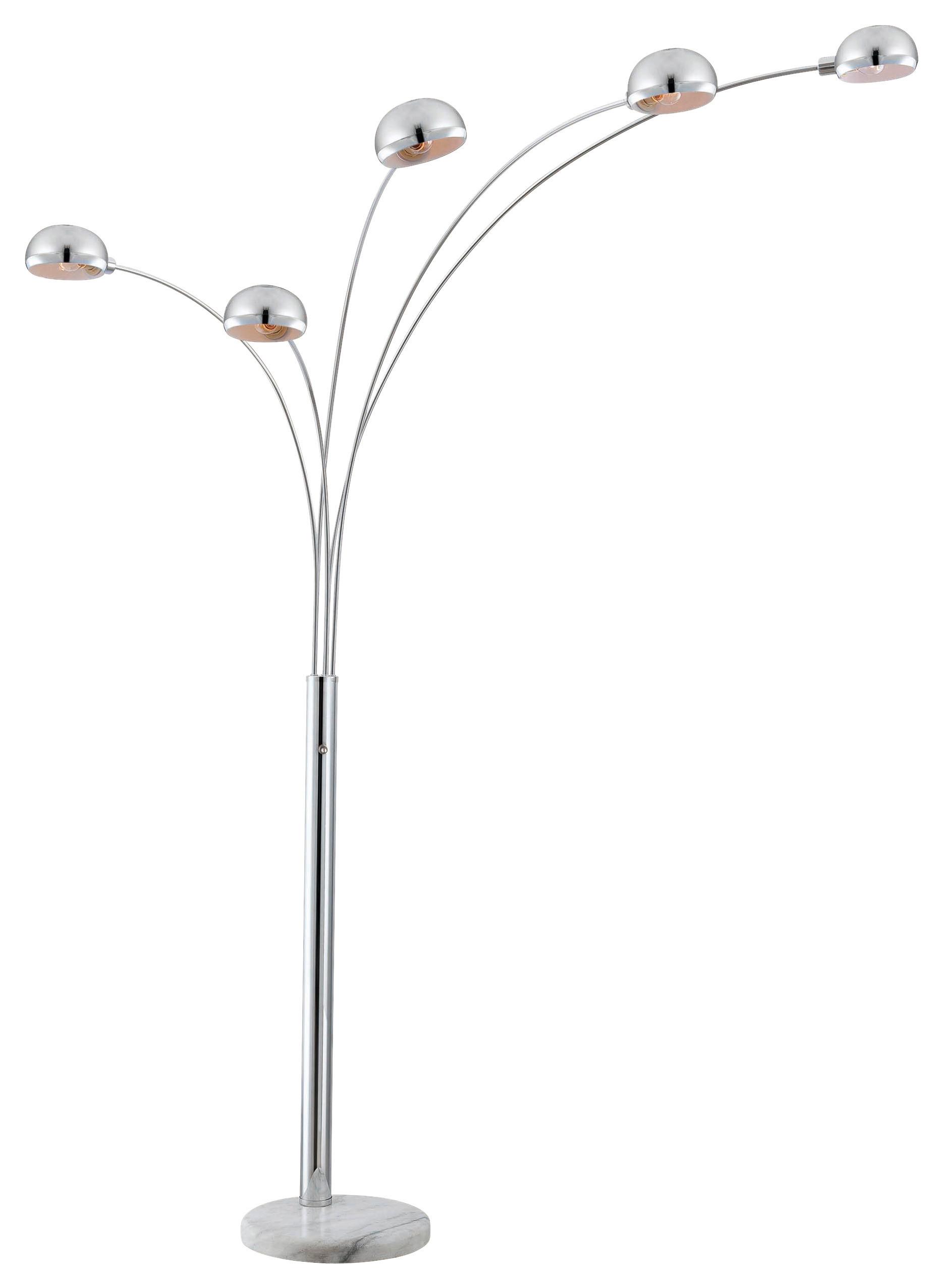 Stojacia lampa Turle V: 200cm, 40 Watt - chrómová, Modern, kov (130/200cm) - Mömax