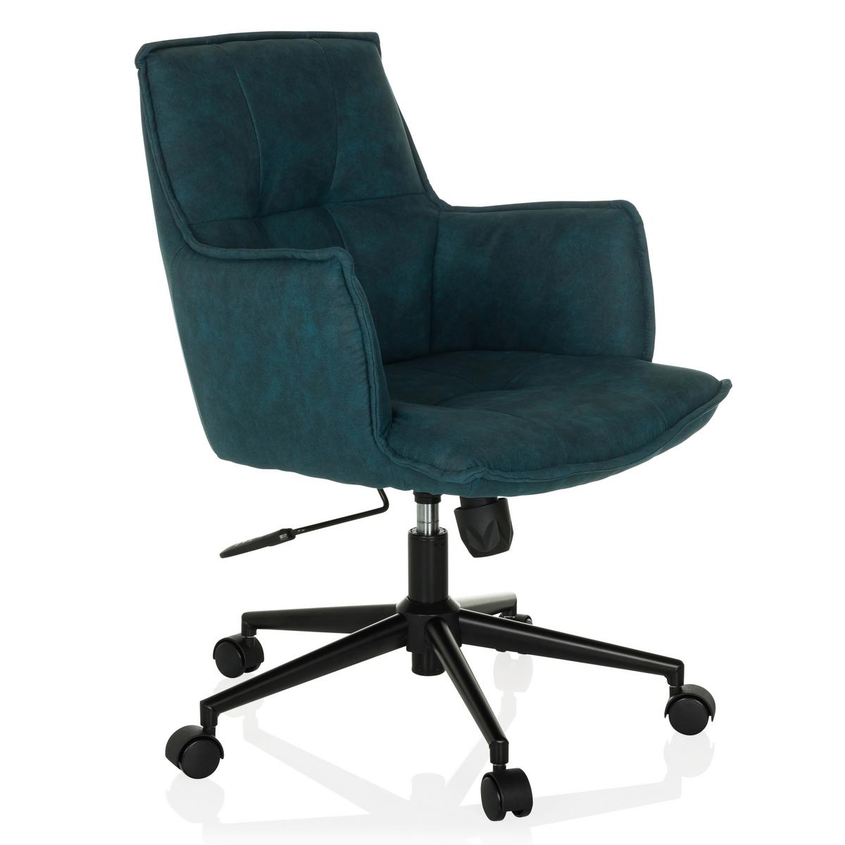 Drehstuhl Solao Life Dunkelblau B: 54 cm - Schwarz/Dunkelblau, MODERN, Kunststoff/Textil (54/85/70cm) - MID.YOU