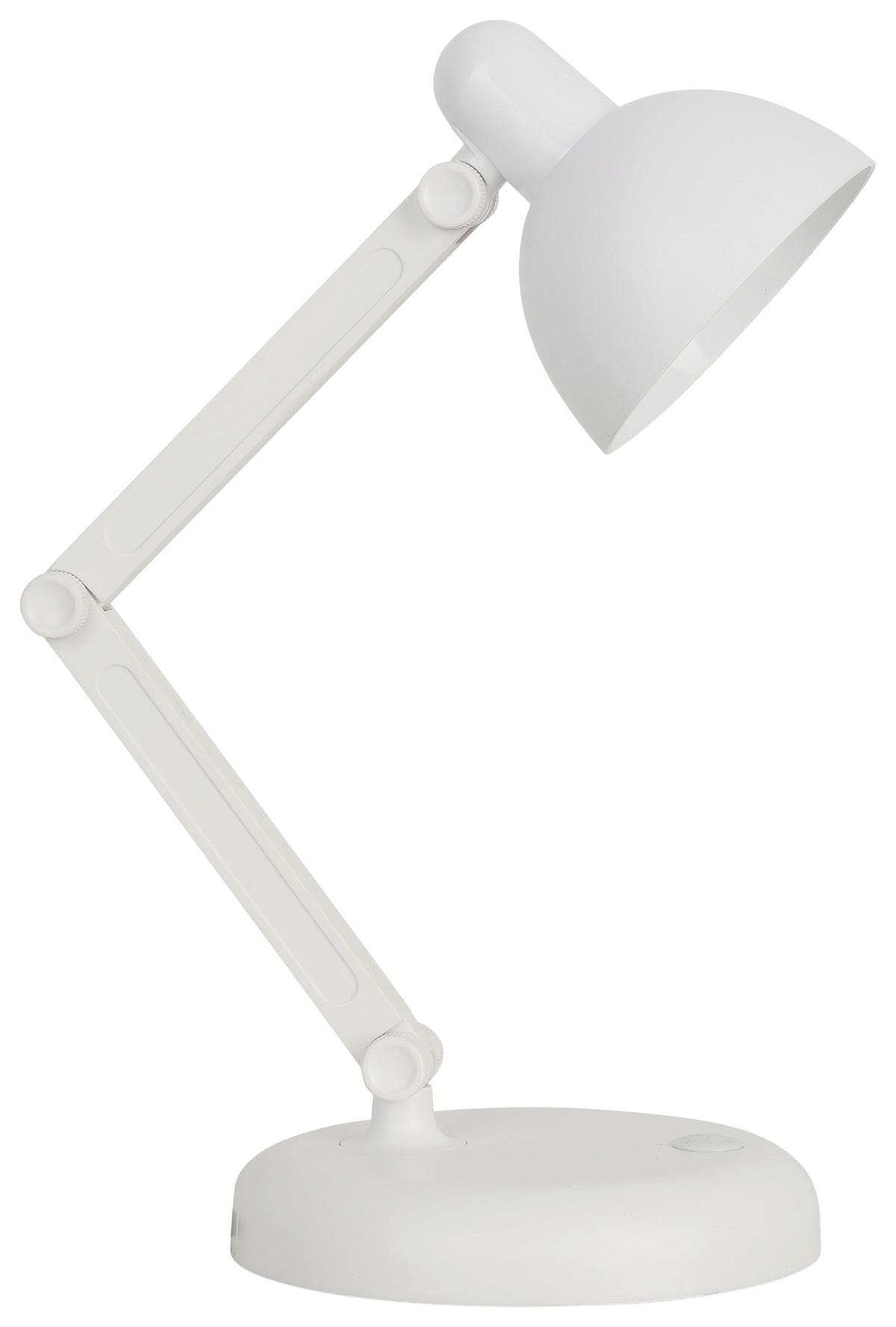 Tischlampe Daniel Weiß Daniel - Weiß, MODERN, Kunststoff (12,5/34cm) - Luca Bessoni