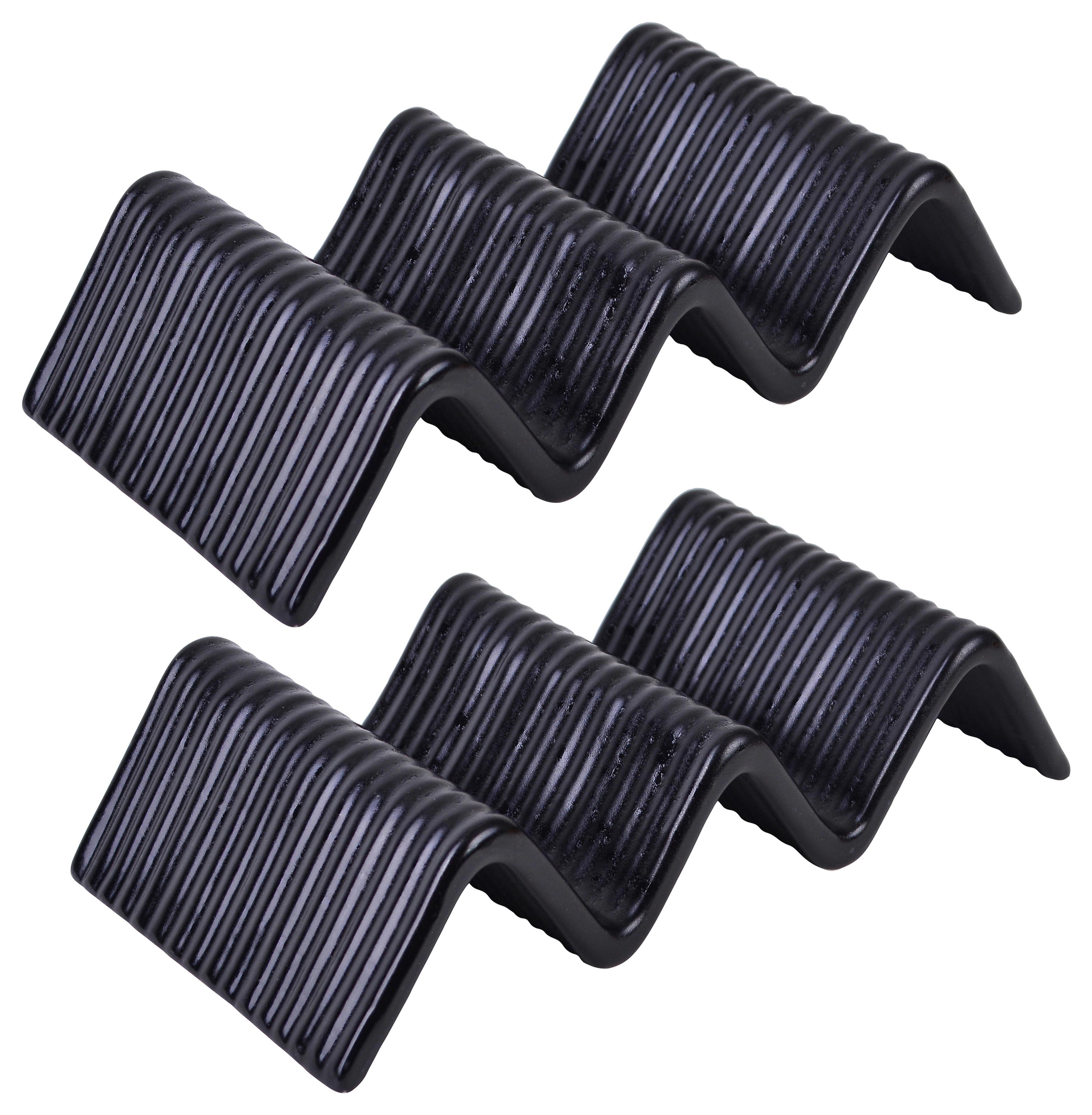 Servierschalenset Keramik Schwarz 2--Teilig. BxH: 22x10,5 cm