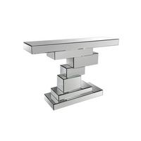 Konsolentisch Silberfarben L: 119cm - Silberfarben, Design, Glas/Holzwerkstoff (119/33/80cm) - Livetastic