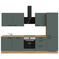 Küchenleerblock Easytouch High-Line, H10 Re. - Dunkelgrün/Eichefarben, MODERN, Holzwerkstoff (300cm) - Nobilia