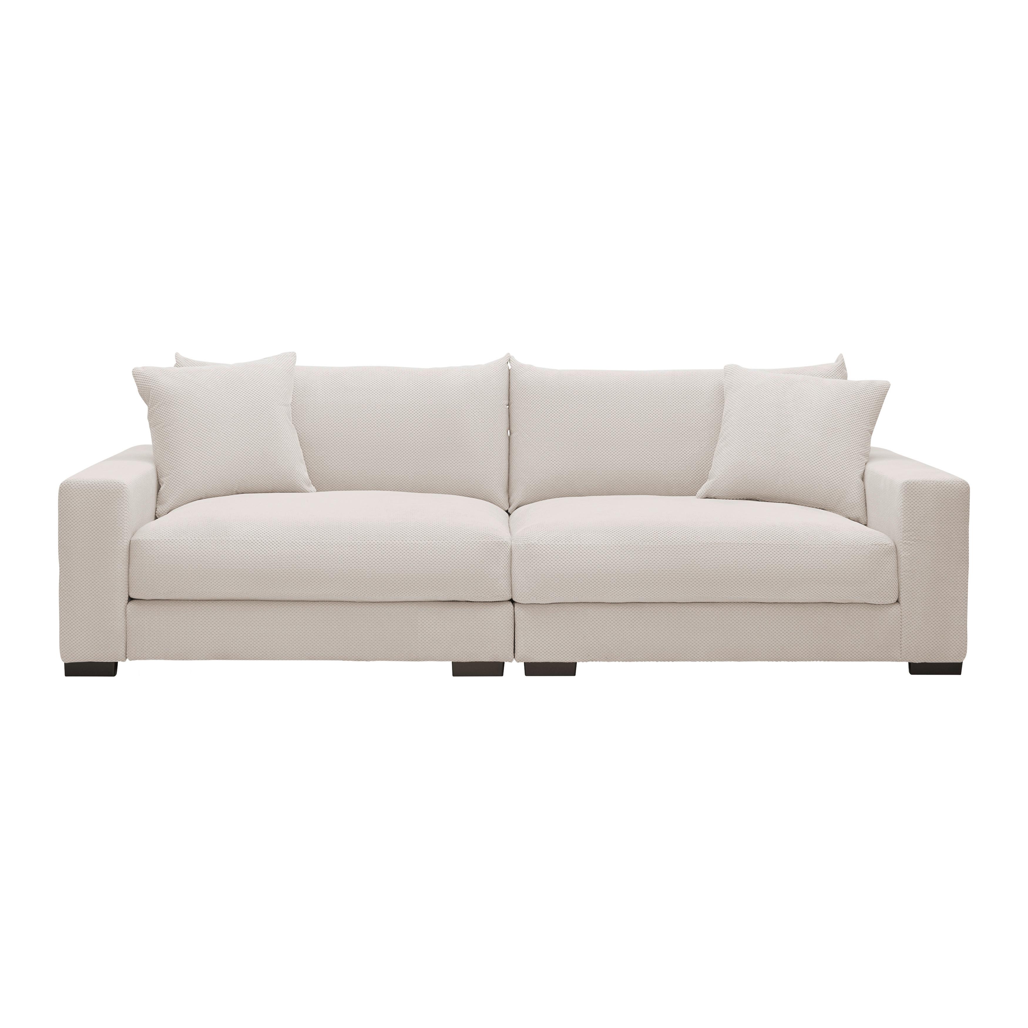 Mega pohovka PEDRO 1200, krémová - krémová, Moderní, kov/dřevo (261/83/124cm) - Mömax