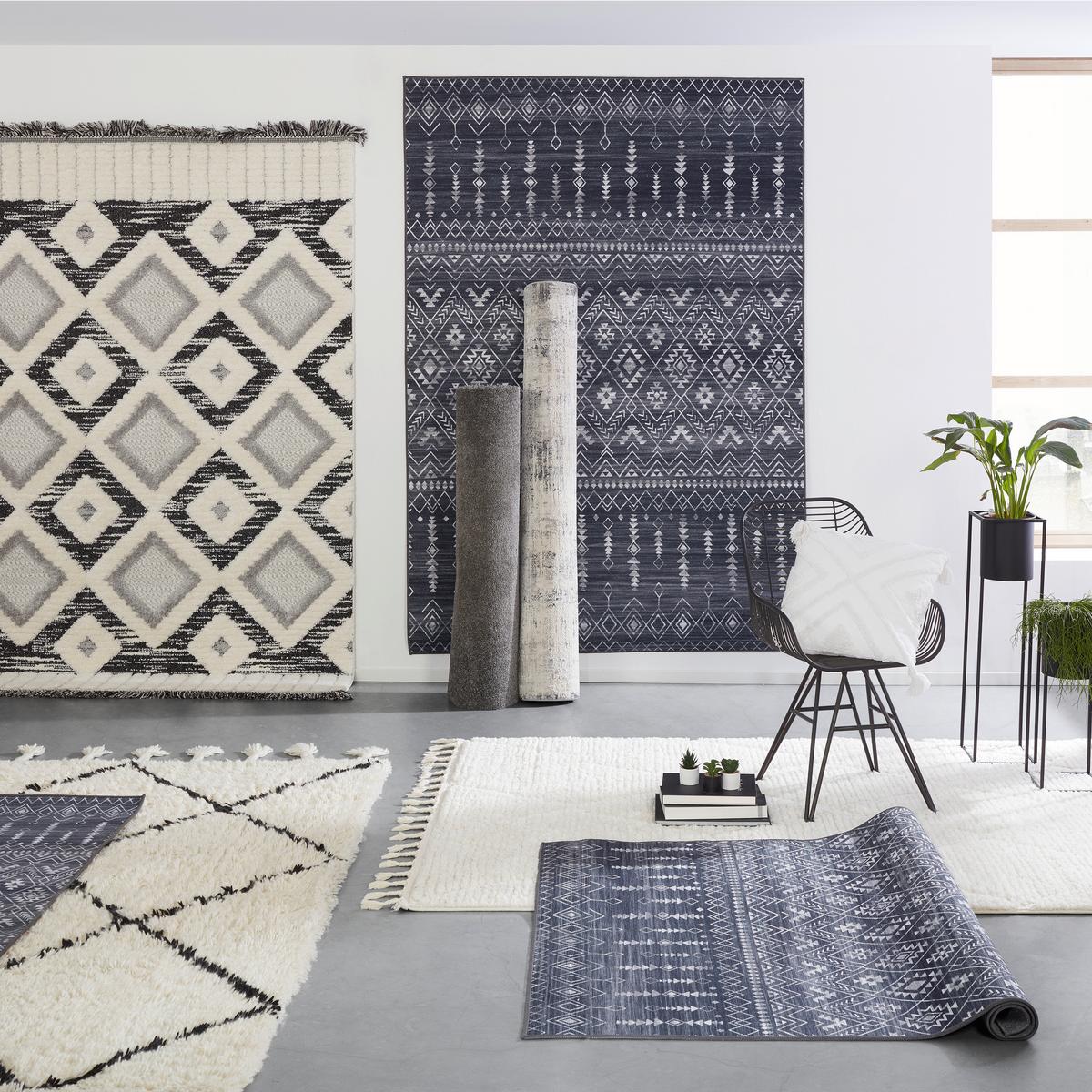 Tkaný koberec Selma 3, 160/230cm - šedá/bílá, Basics, textil (160/230cm) - Mömax
