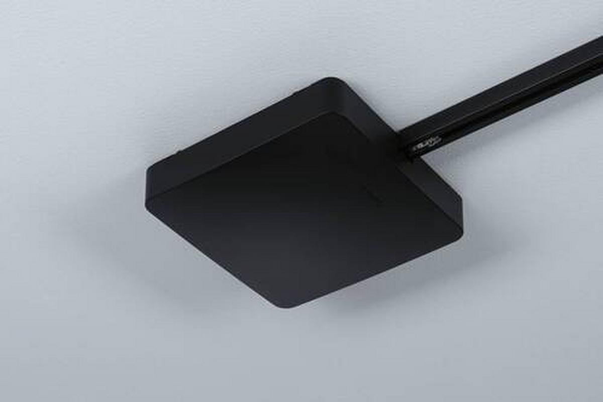 Schienensystem Urail Einspeiser 96819, dimmbar - Schwarz, Basics, Kunststoff (22,7/4,8cm) - Paulmann