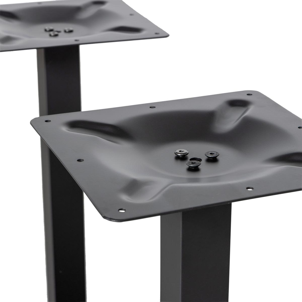 TISCHGESTELL Bistro Schwarz B: 80cm - Schwarz, MODERN, Metall (80/72/40cm) - Livetastic