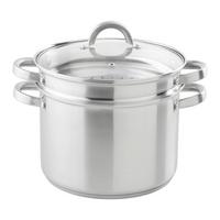 Hrniec UNIVERSAL - 3 IN 1 - číra/farba ušľachtilej ocele, Konventionell, kov/sklo - Mömax