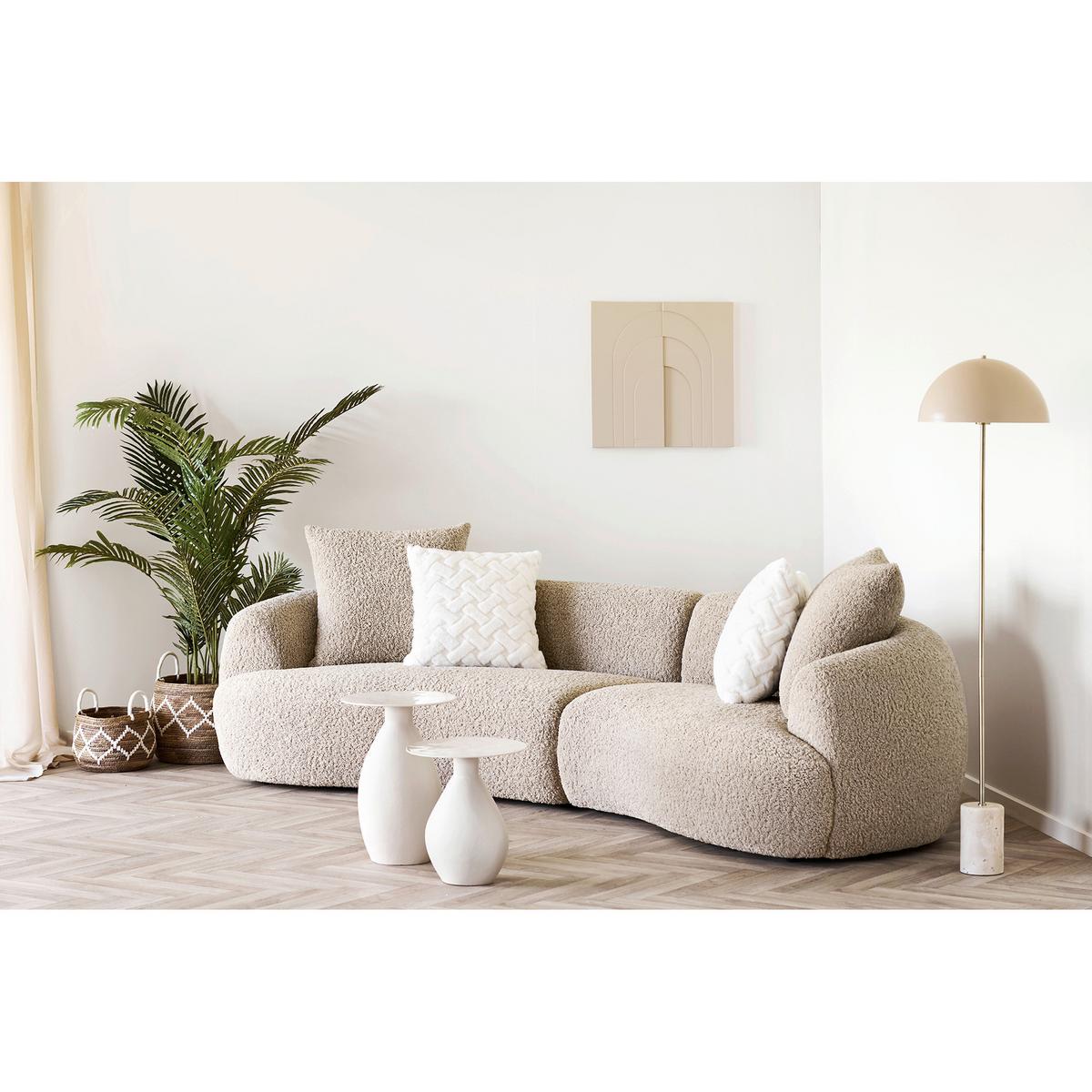 Beistelltisch Calais Creme B: 36cm - Creme, Design, Metall (36/36/50cm) - MID.YOU
