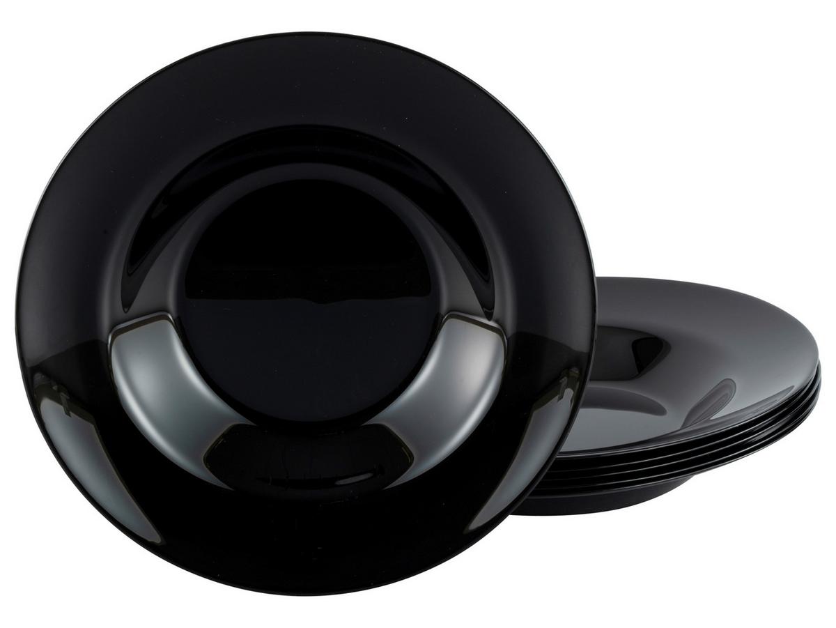 Pastateller Italien Party 6-Teilig - Schwarz, Basics, Glas (29cm) - Creatable