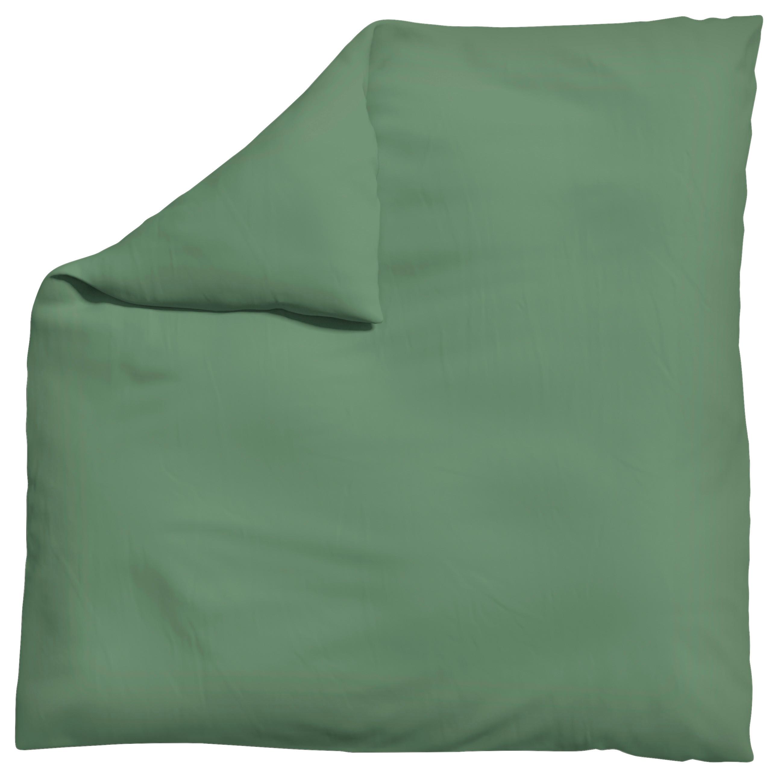 Bettdeckenbezug Knitted Jersey 200x200cm Grün - Grün, Basics, Textil (200/200cm) - Schlafgut