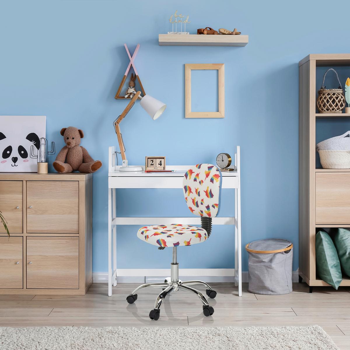 Jugenddrehstuhl Kid Bubble Multicolor B: 50 cm - Multicolor/Alufarben, MODERN, Kunststoff/Textil (50/79-89/50cm) - MID.YOU