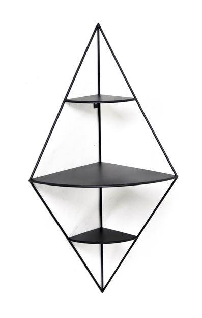 ROHOVÝ REGÁL LEICESTER - černá, Moderní, kov (36/70/26cm) - Mömax