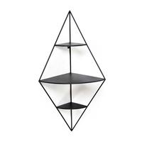 ROHOVÝ REGÁL LEICESTER - černá, Moderní, kov (36/70/26cm) - Mömax