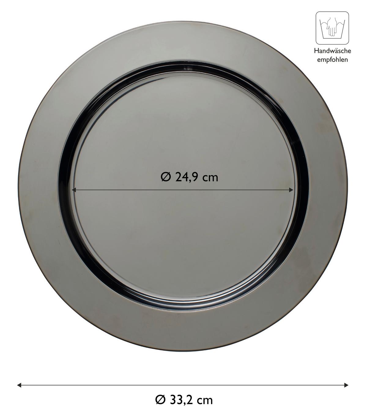 Echtwerk Platzteller Edelstahl Schwarz Ew-Pt-0404s Ca. 33 Cm - Schwarz, Basics, Metall (33cm) - Echtwerk