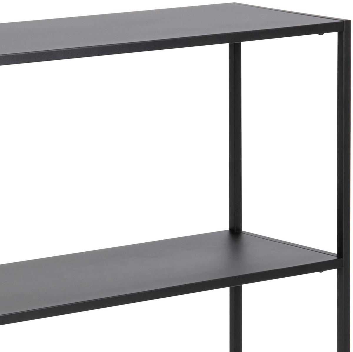 Regal Stahl Newton Trend B 79,5cm, Schwarz - Schwarz, Trend, Metall (79,5/80,5/26cm) - MID.YOU