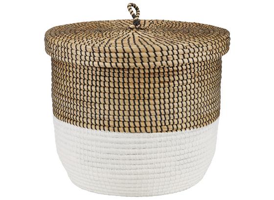 Korb Gavin - Schwarz/Naturfarben, MODERN, Naturmaterialien/Kunststoff (37,5/31,5cm) - Luca Bessoni Korb Gavin - Schwarz/Naturfarben, MODERN, Naturmaterialien/Kunststoff (37,5/31,5cm) - Luca Bessoni
