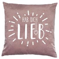 Zierkissen Sophia 45x45 Cm Polyester Rosa Mit Zipp - Rosa, MODERN, Textil (45/45cm) - Luca Bessoni