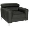Polstersessel Sammy Anthrazit - Chromfarben/Anthrazit, Design, Textil (99/78-92/106cm) - Livetastic