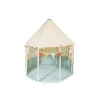 Spielzelt Zelt - Pastellblau/Weiß, Basics, Textil (124/142/124cm) - Pinolino