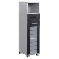 Midischrank Niko Anthr./silberfarben B: 30,3cm - Anthrazit/Silberfarben, MODERN, Glas/Holzwerkstoff (30,3/110,5/32,6cm) - MID.YOU