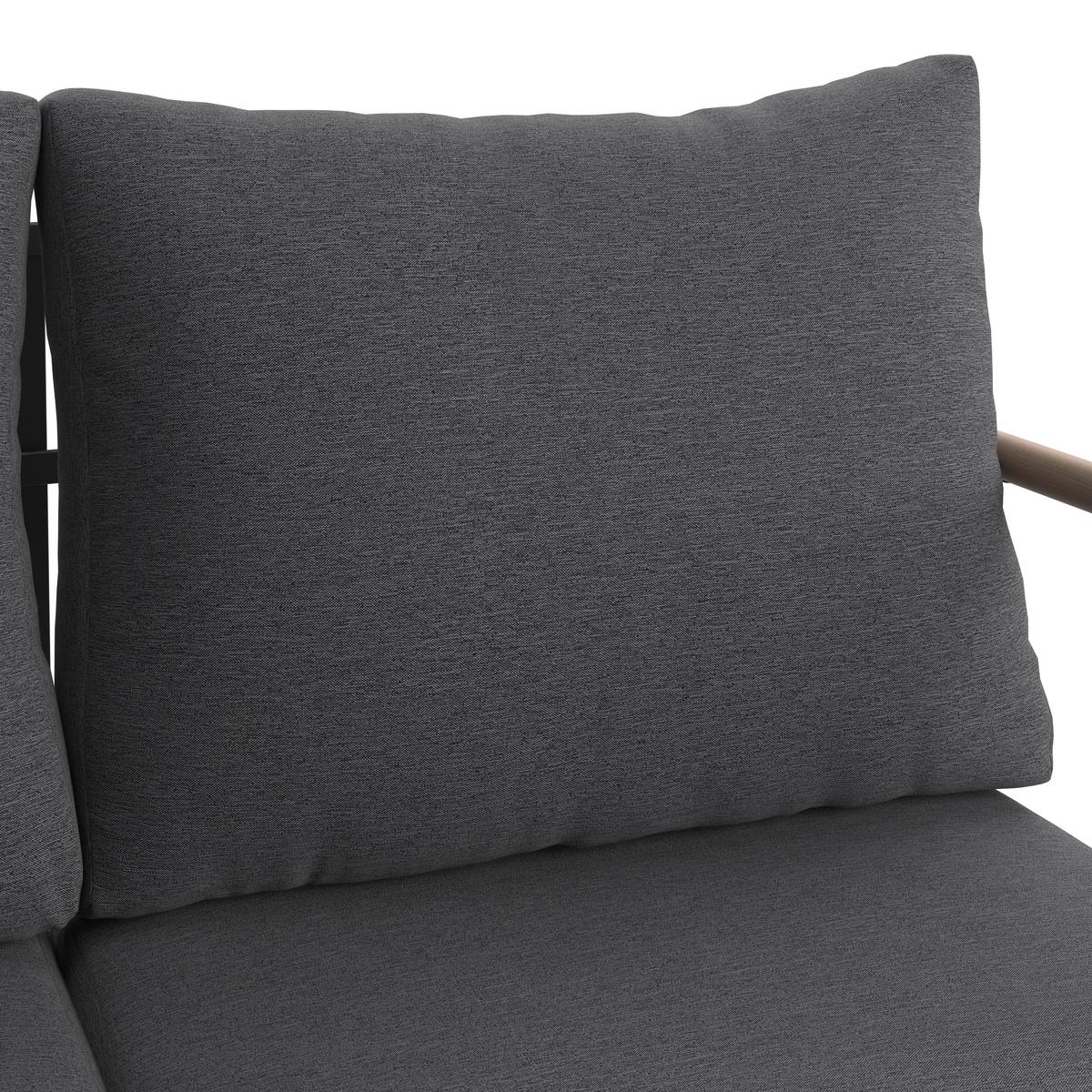 Loungegarnitur Aruba - Dunkelgrau/Anthrazit, MODERN, Holz/Textil (100/39/52cm) - Beldano