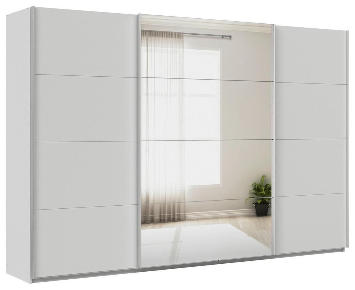 Tolóajtós Szekrény Feldkirch 315/210 Cm - világosszürke/ezüstszínű, Modern, faalapú anyag (315/210/62cm)