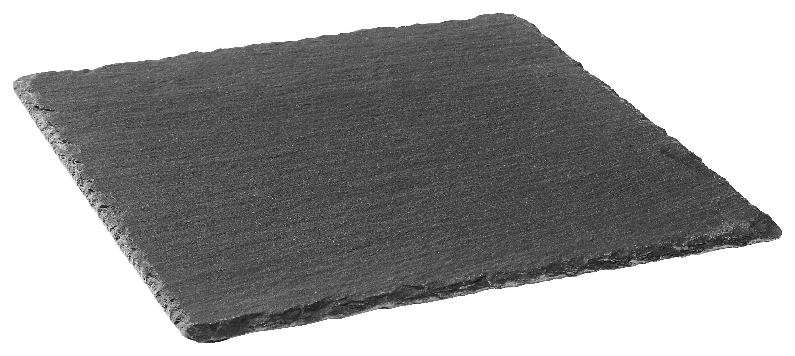 SERVÍROVACIA TÁCKA STONEY - S - čierna, Modern, plast/kameň (20/20/0,7cm) - Zandiara