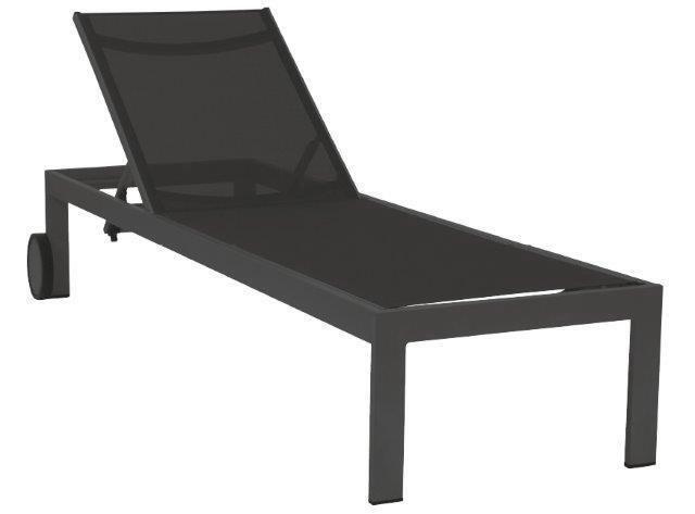 Sonnenliege Acamp Rmini Metall / Textil Verstellbar - Anthrazit, Basics, Textil/Metall (60/35/198cm) - Gardenson