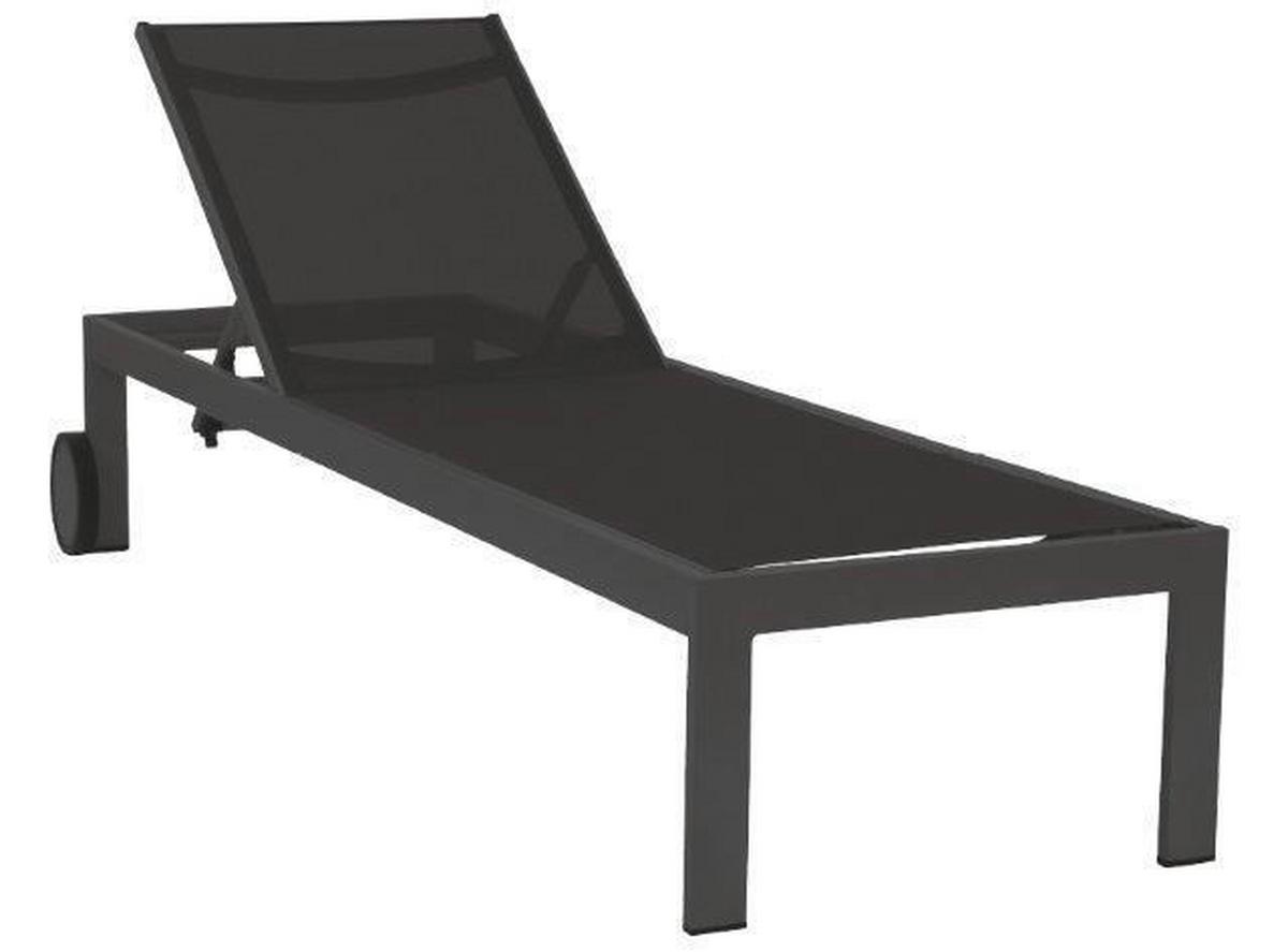 Sonnenliege Acamp Rmini Metall / Textil verstellbar - Anthrazit, Basics, Textil/Metall (60/35/198cm) - Gardenson