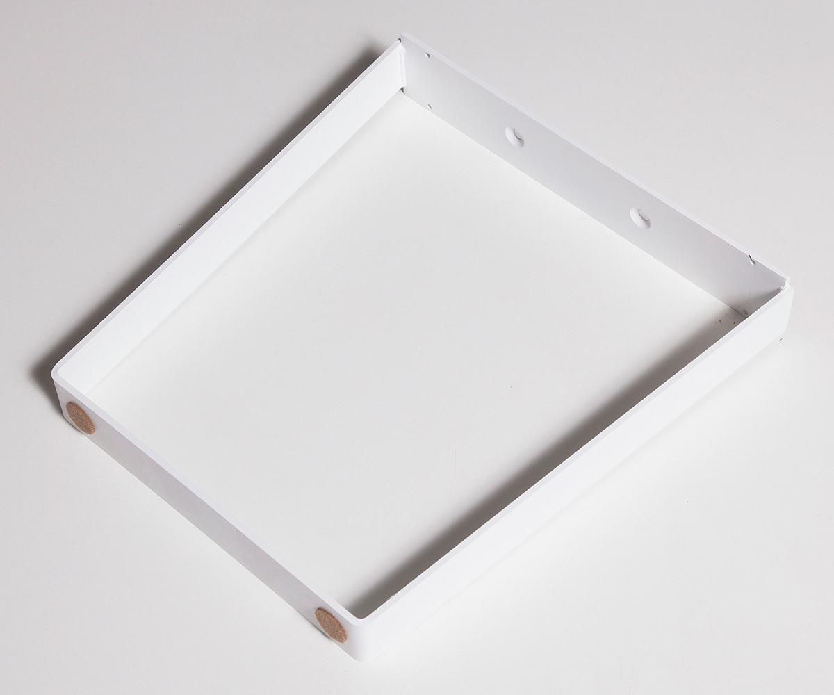 Bankgestell Stahl Weiß BxH: 40x42 cm, V-Form - Weiß, Basics, Metall (40/42cm)