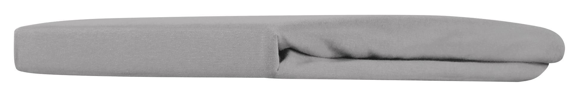 Spannleintuch Mathilda - Silberfarben, KONVENTIONELL, Textil (100/200/28cm) - Ombra