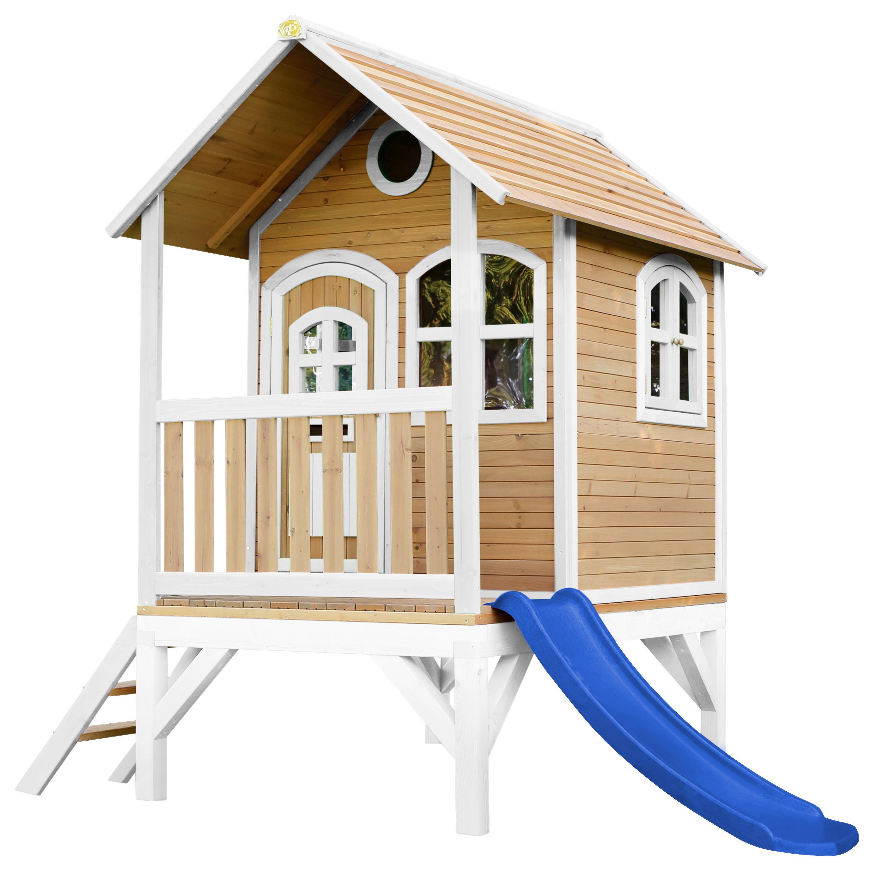 Spielhaus A030.036.31 - Blau/Rot, KONVENTIONELL, Holz (287/231/191cm) - Ambia Garden