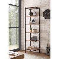 REGÁL RACK STANDREGAL - černá/barvy dubu, Basics, kov/kompozitní dřevo (50/195/40cm) - P & B