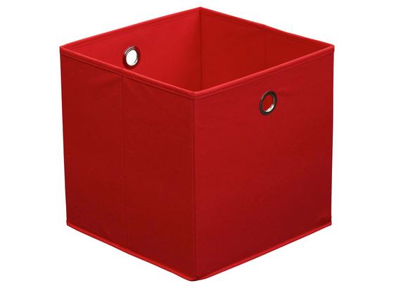 Faltbox Cubi - Rot, MODERN, Karton/Textil (32/32/32cm) Faltbox Cubi - Rot, MODERN, Karton/Textil (32/32/32cm)